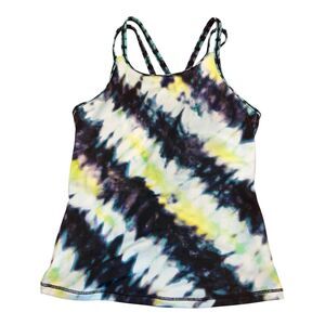 Athleta Girl Palm Tie Dye Tankini Girls Size M/8-10 Swim Top colorful